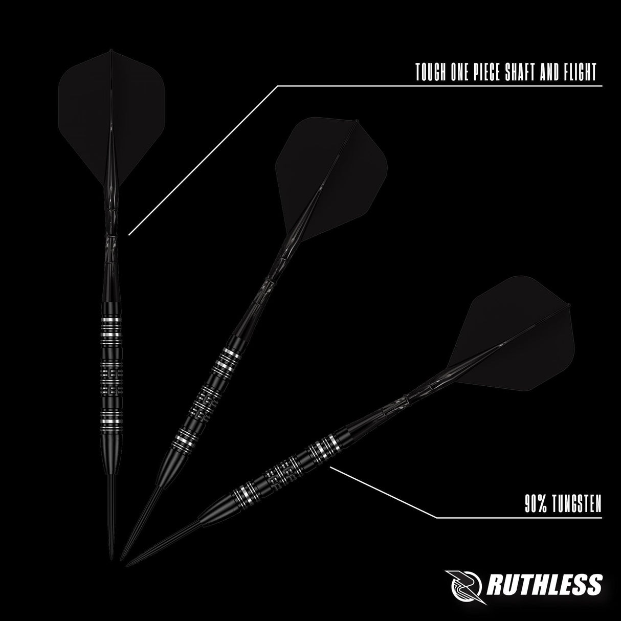 Ruthless Tornado Darts - Steel Tip - 90% Tungsten 24g