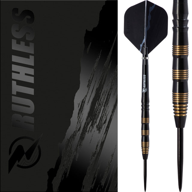 *Ruthless Black Eagle Darts - Steel Tip Tungsten - Gold Ring 22g