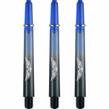 *Shot Eagle Claw Dart Shafts - with Machined Rings - Strong Polycarbonate Stems - Black Blue Medium