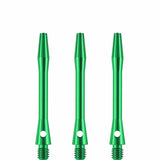 Designa Aluminium Shafts - Metal Dart Stems - Green Tweenie