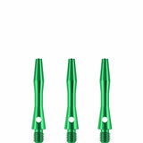 Designa Aluminium Shafts - Metal Dart Stems - Green Extra Short