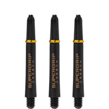 Harrows Supergrip Carbon Dart Shafts - Black & Gold Tweenie
