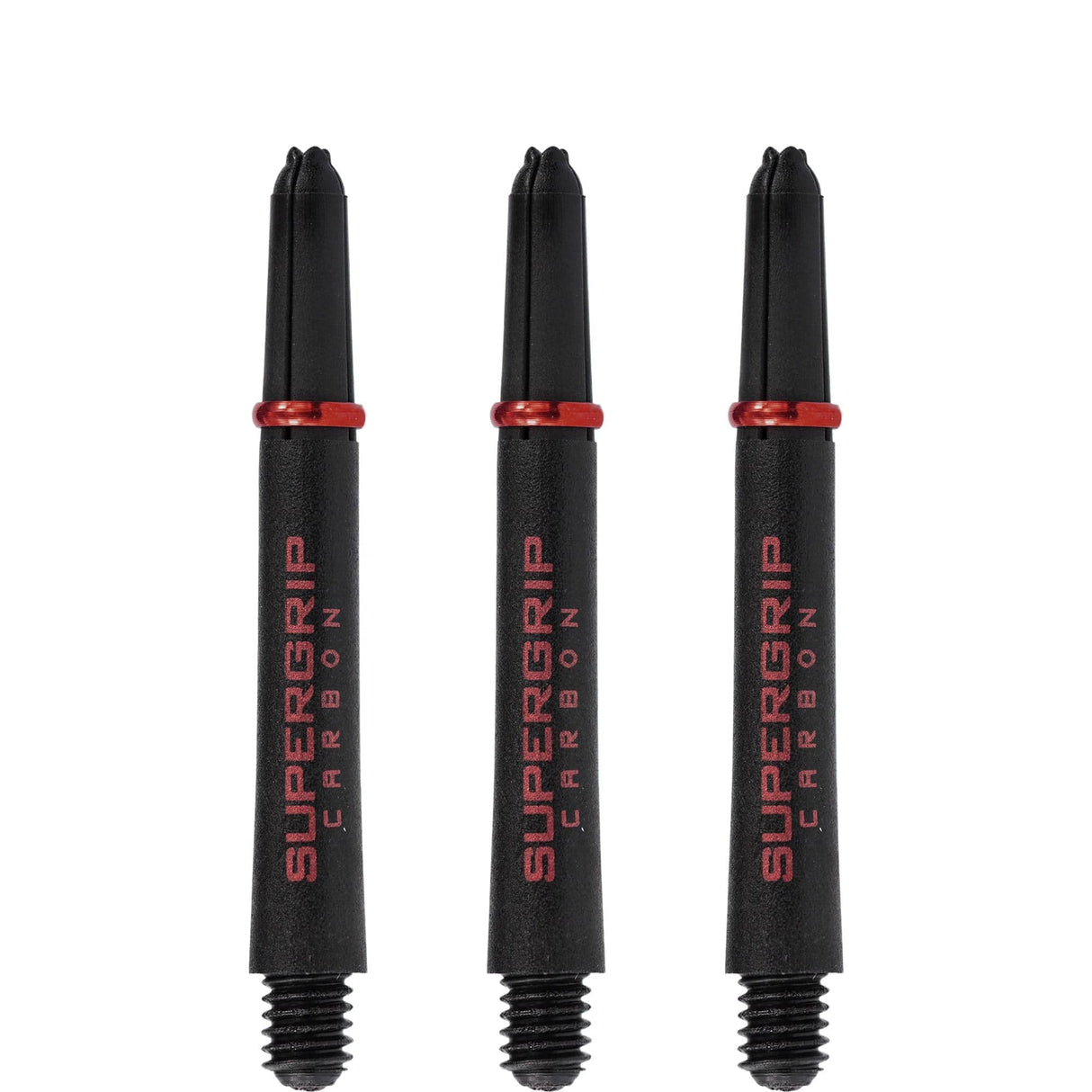 Harrows Supergrip Carbon Dart Shafts - Black & Red Tweenie