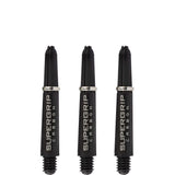 Harrows Supergrip Carbon Dart Shafts - Black & Silver Short