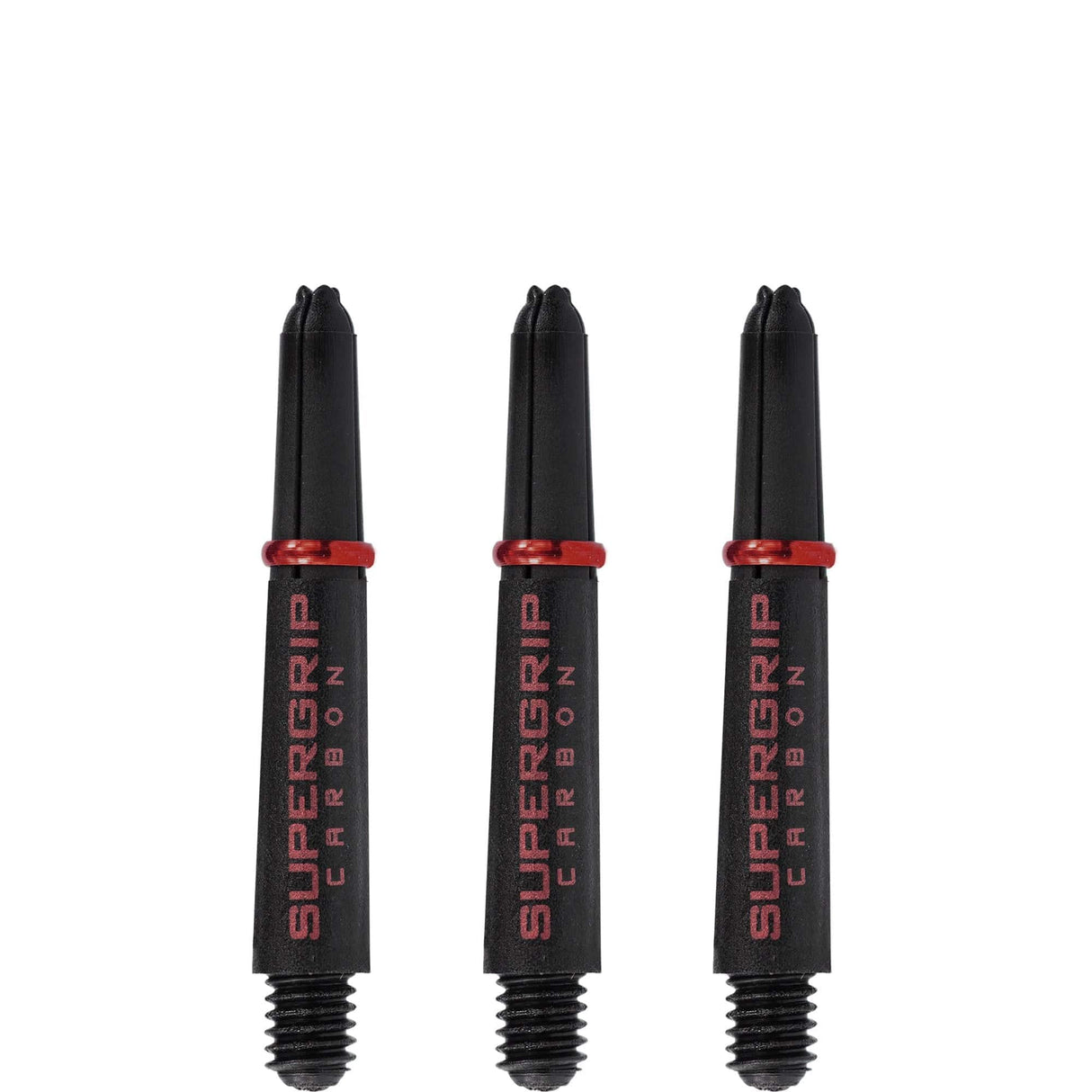 Harrows Supergrip Carbon Dart Shafts - Black & Red Short