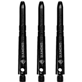 Cuesoul - Aluminium Dart Shafts - Diamond - Value Pack - 4 sets - Black Medium