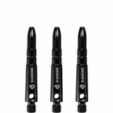Cuesoul - Aluminium Dart Shafts - Diamond - Value Pack - 4 sets - Black Short