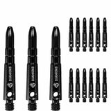 Cuesoul - Aluminium Dart Shafts - Diamond - Value Pack - 4 sets - Black