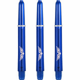*Shot Eagle Claw Dart Shafts - with Machined Rings - Strong Polycarbonate Stems - Blue Medium