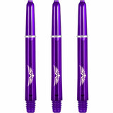 *Shot Eagle Claw Dart Shafts - with Machined Rings - Strong Polycarbonate Stems - Purple Medium