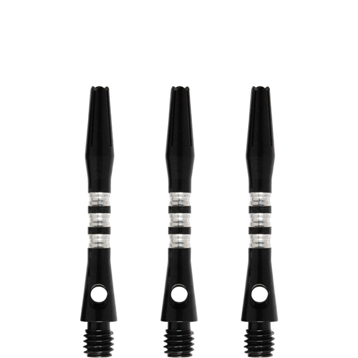 *Shot Pyramid Dart Shafts - Aluminium Anodised - Black Short