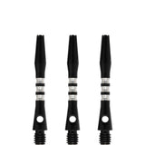 *Shot Pyramid Dart Shafts - Aluminium Anodised - Black Short