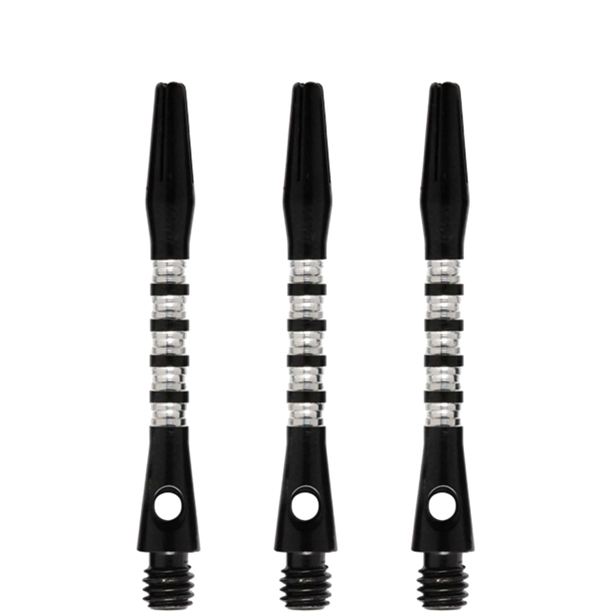 *Shot Pyramid Dart Shafts - Aluminium Anodised - Black Tweenie