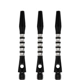 *Shot Pyramid Dart Shafts - Aluminium Anodised - Black Tweenie