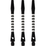 *Shot Pyramid Dart Shafts - Aluminium Anodised - Black Medium