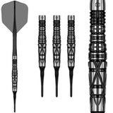 Caliburn Players Darts - Soft Tip - 90% Tungsten - Obsidian: Naikun 18g