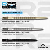 Mission R2.5 Rapid Dart Points - Steel Tip - SC1