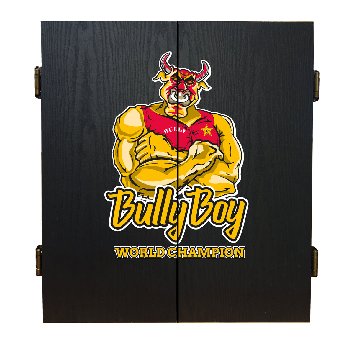 Shot Michael Smith Dartboard Cabinet Set - inc 2 Sets Darts - Bully Boy