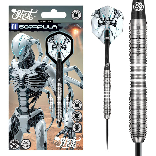Shot AI Darts - Steel Tip - 90% Tungsten - Scorpula