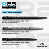 Mission R2.5 Rapid Dart Points - Steel Tip - SG2