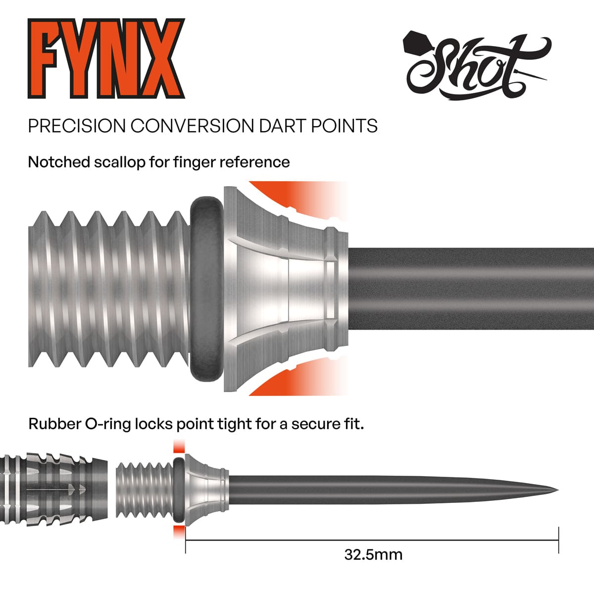 Shot Conversion Dart Points - Fynx