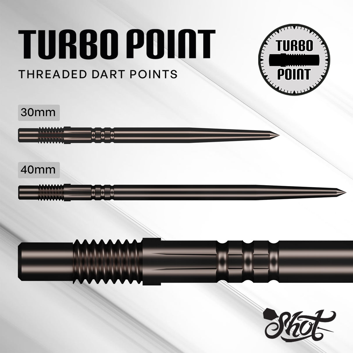 Shot Turbo Dart Points - Steel Tip