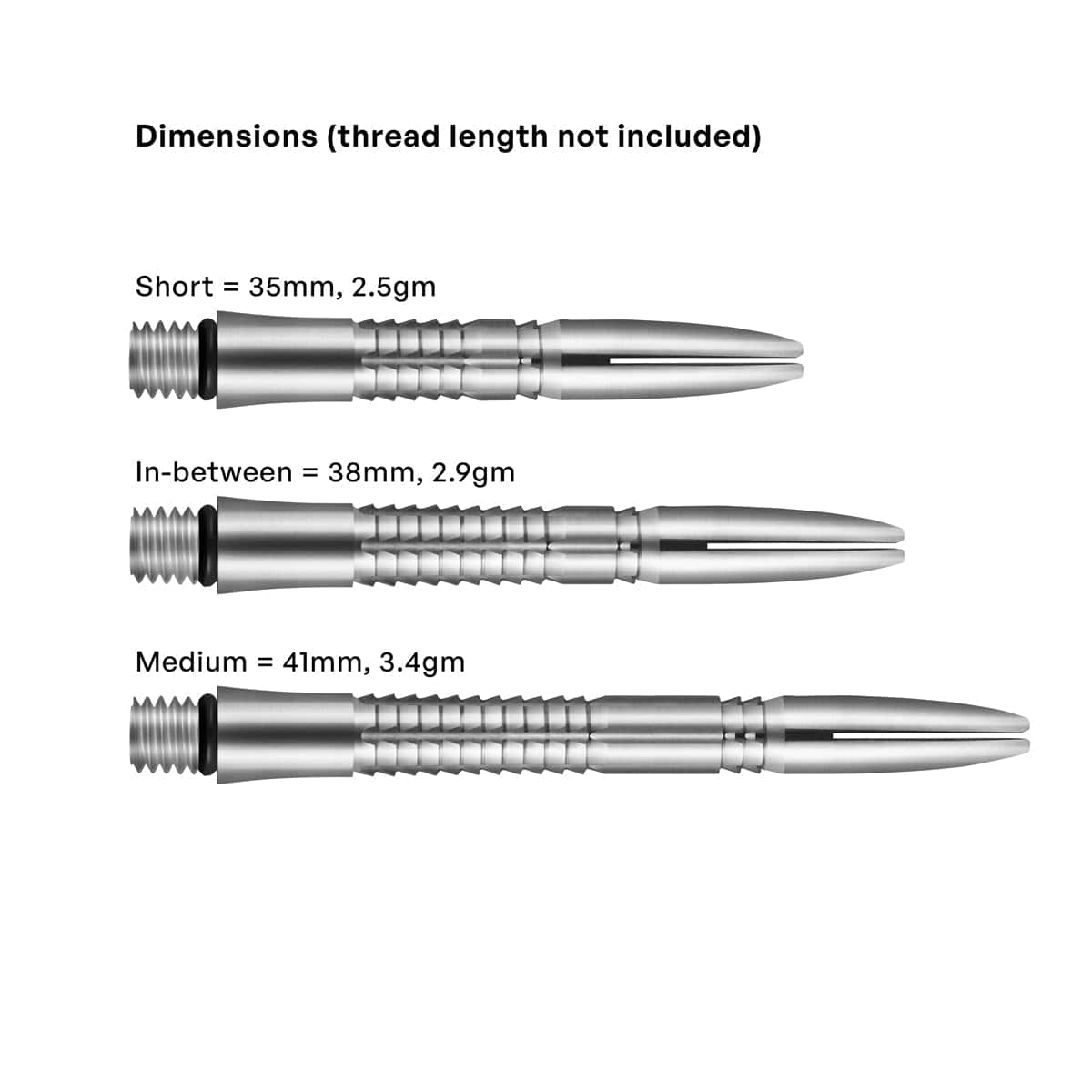 Shot Mako Titanium Dart Shafts - Ultra Strong - Natural