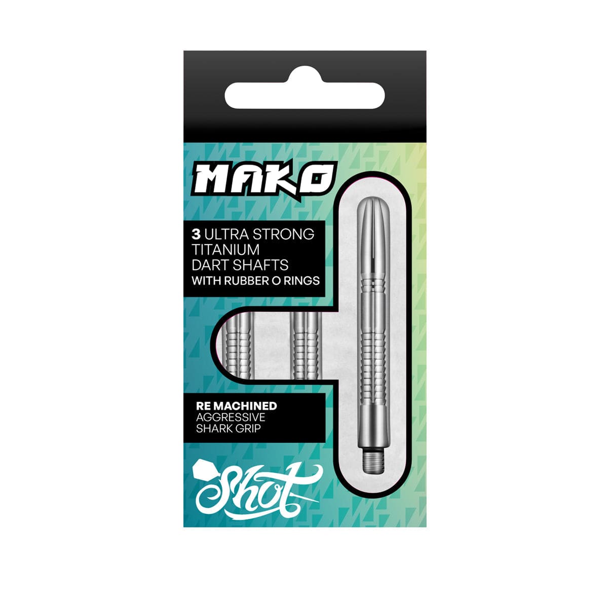 Shot Mako Titanium Dart Shafts - Ultra Strong - Natural