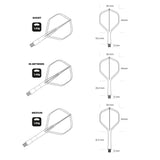 Shot Flight Deck - One Piece Dart Flight and Shaft System - Clear