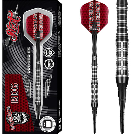 *Shot Pro Series Darts - Soft Tip Tungsten - Jason Watt - Notorious BDG 18g