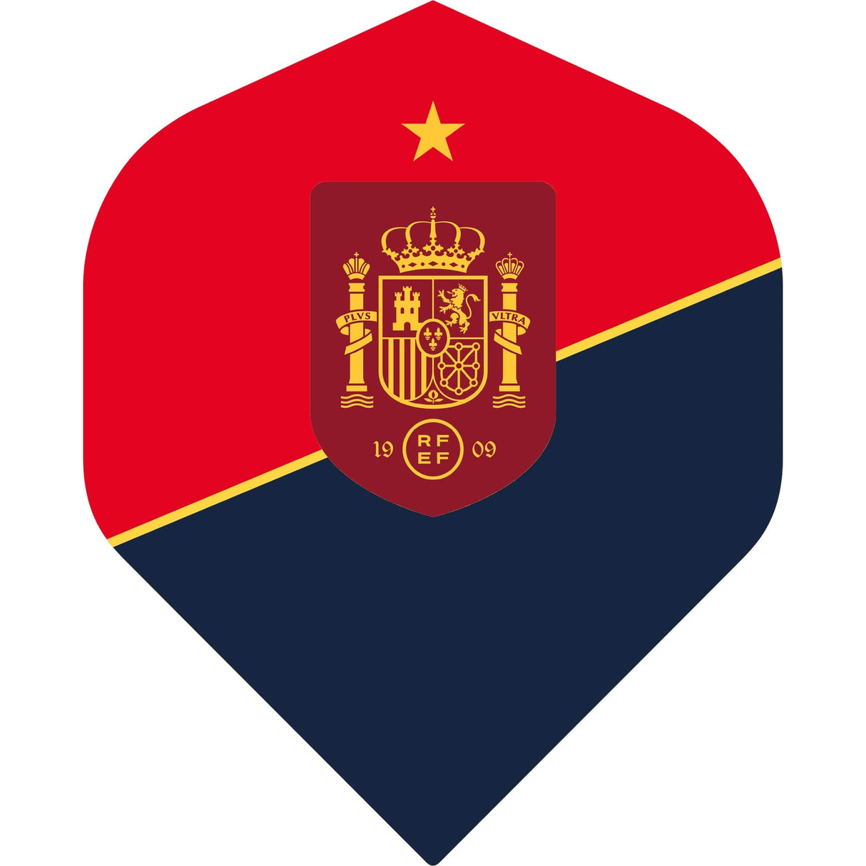 *Espana Football Dart Flights - Official Licensed - 100 Micron - No2 - Std - F3 - Spain - Red & Blue