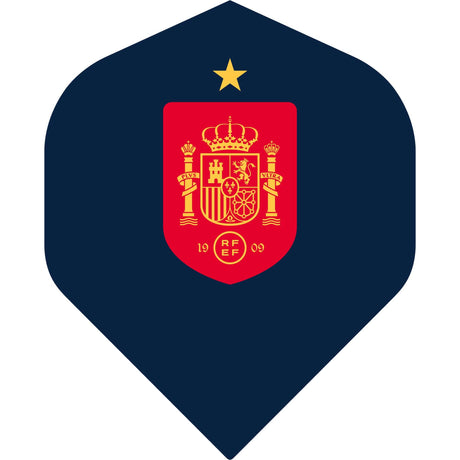 *Espana Football Dart Flights - Official Licensed - 100 Micron - No2 - Std - F2 - Spain - Blue