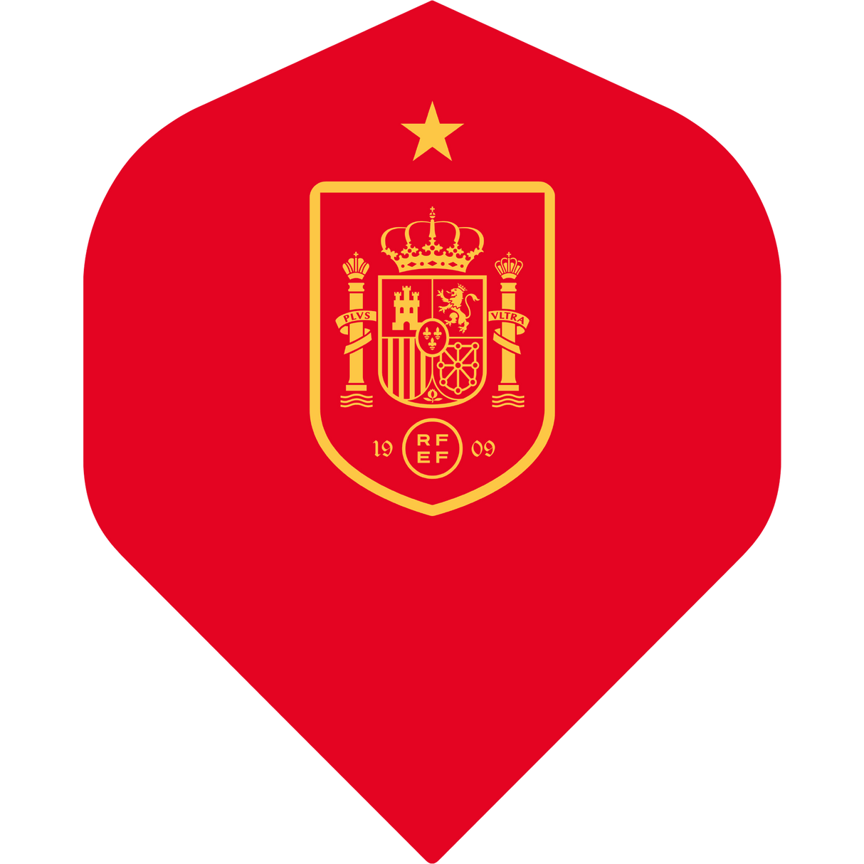 *Espana Football Dart Flights - Official Licensed - 100 Micron - No2 - Std - F1 - Spain - Red