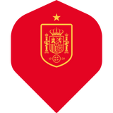 *Espana Football Dart Flights - Official Licensed - 100 Micron - No2 - Std - F1 - Spain - Red
