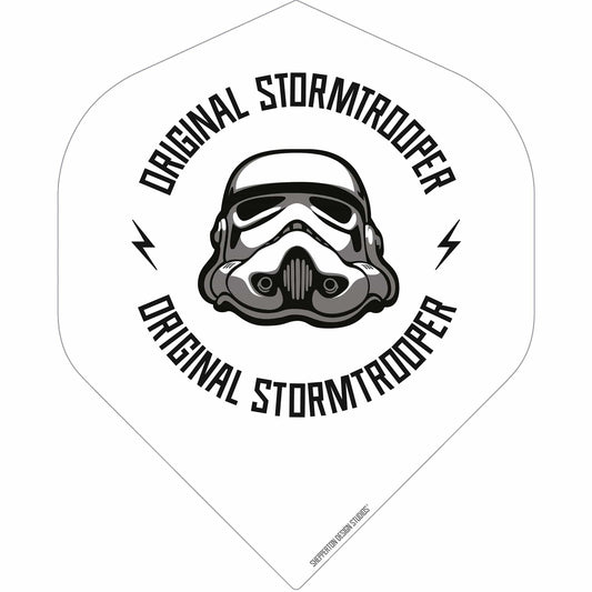 Original StormTrooper Dart Flights - Official Licensed - No2 - Std - Storm Trooper - Logo on White