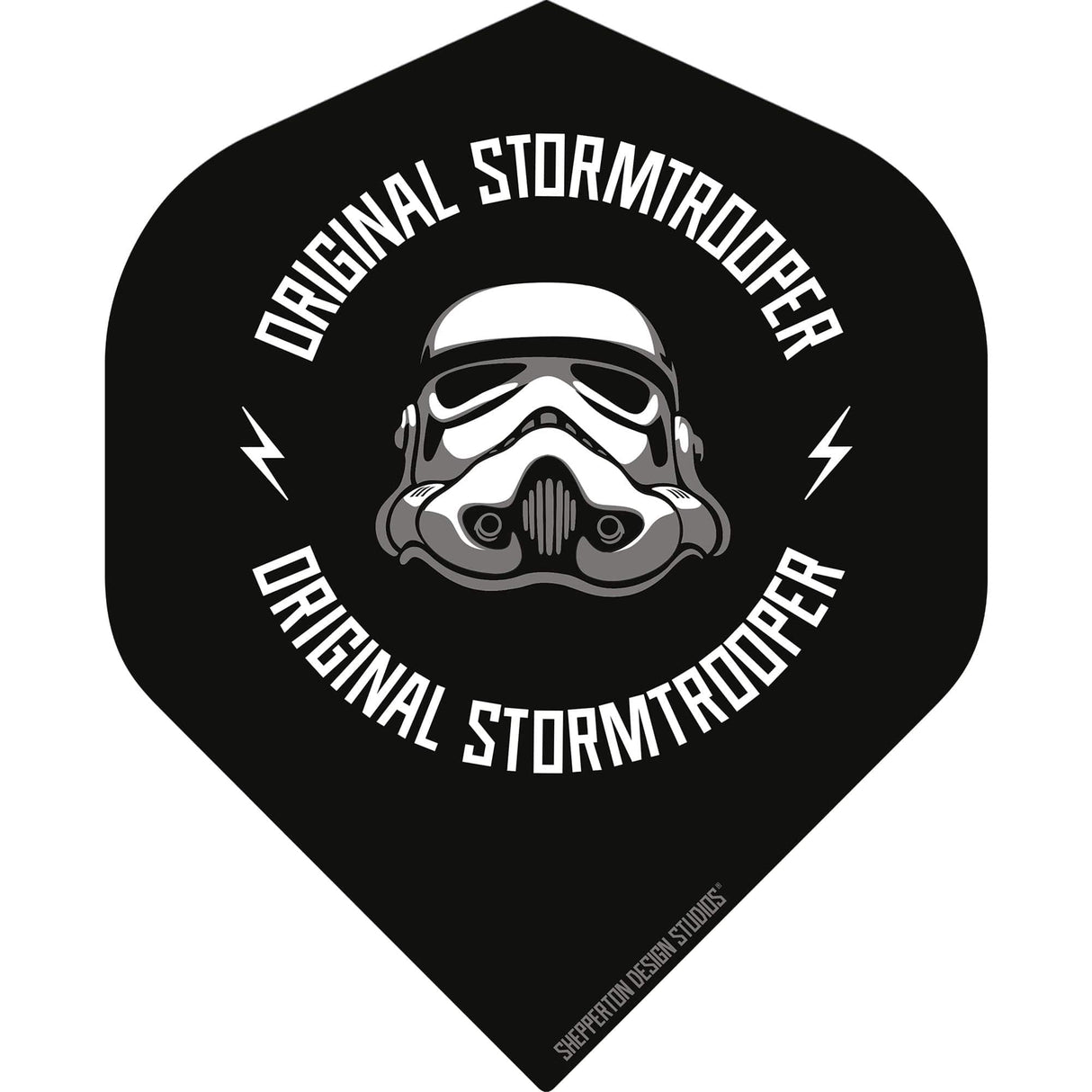 Original StormTrooper Dart Flights - Official Licensed - No2 - Std - Storm Trooper - Logo on Black