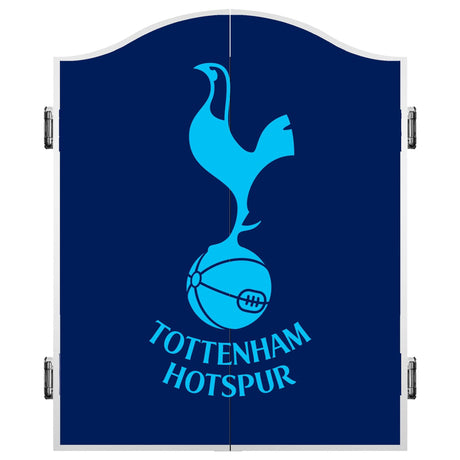 Tottenham Hotspur Dartboard Cabinet - Official Licensed - Spurs -  C2 - Navy - Sky Blue Crest