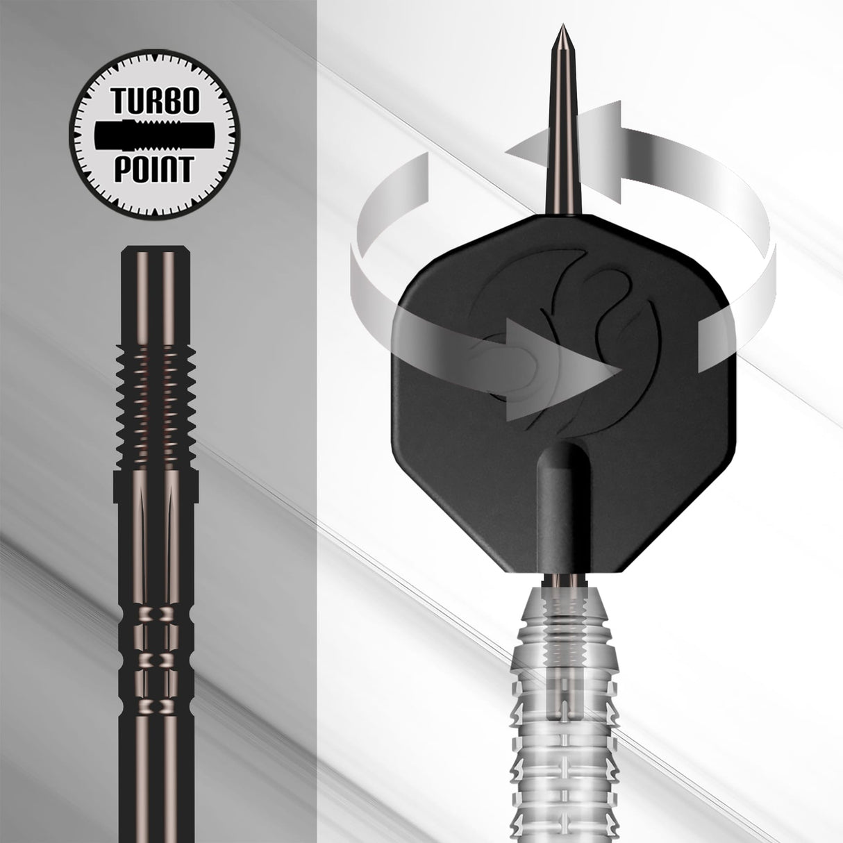 Shot Turbo Dart Point Tool - Black