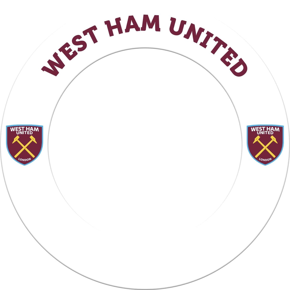 West Ham United FC - Official Licensed - Dartboard Surround - S2 - White Crest