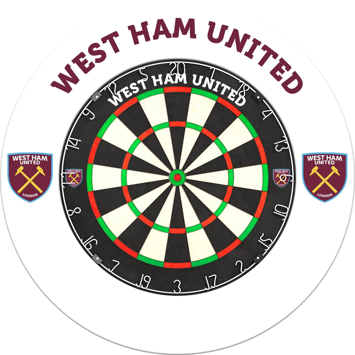 West Ham United FC - Official Licensed - Dartboard Surround - S2 - White Crest