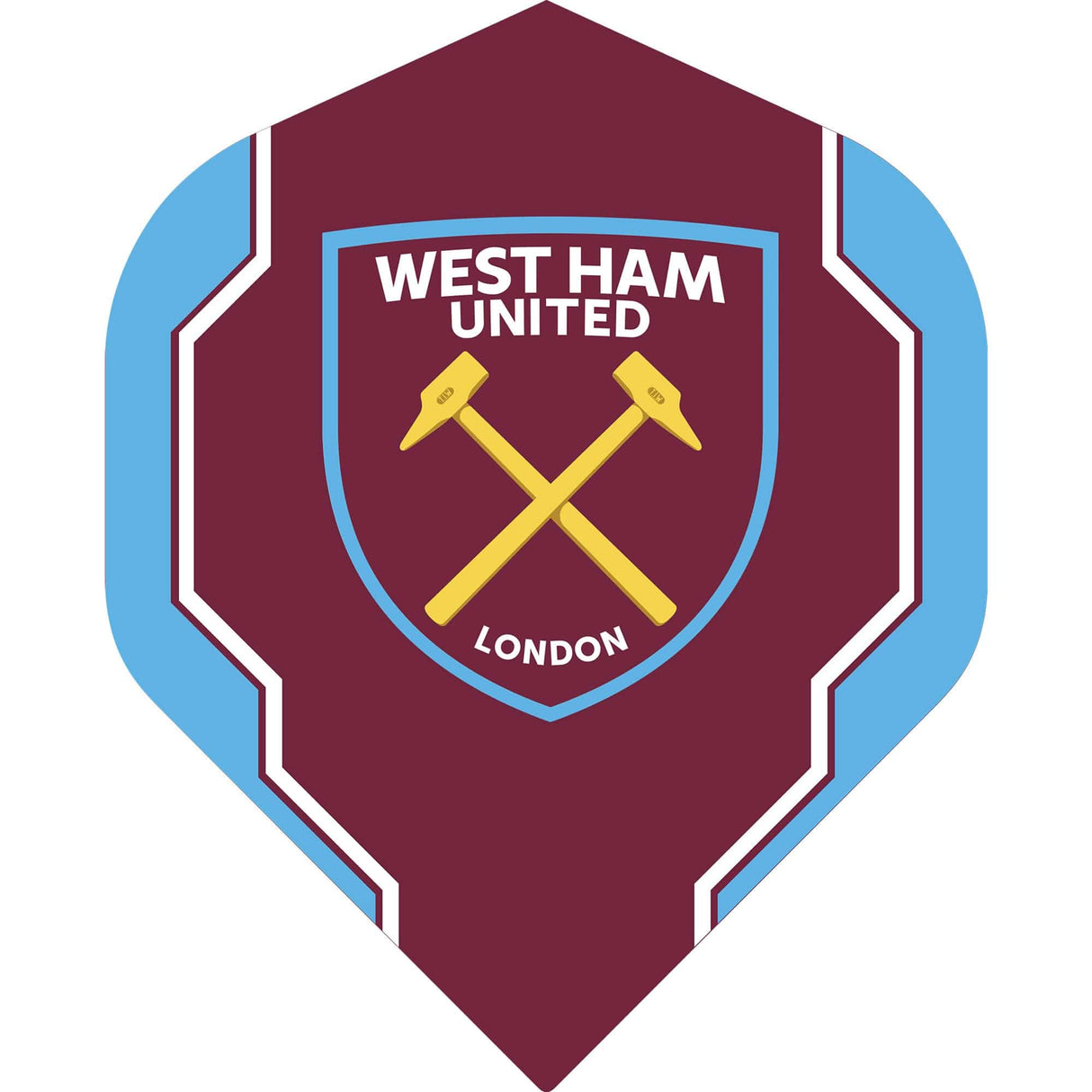 West Ham United FC - Official Licensed - Dart Flights - No2 - Std - F2 - Geo Design