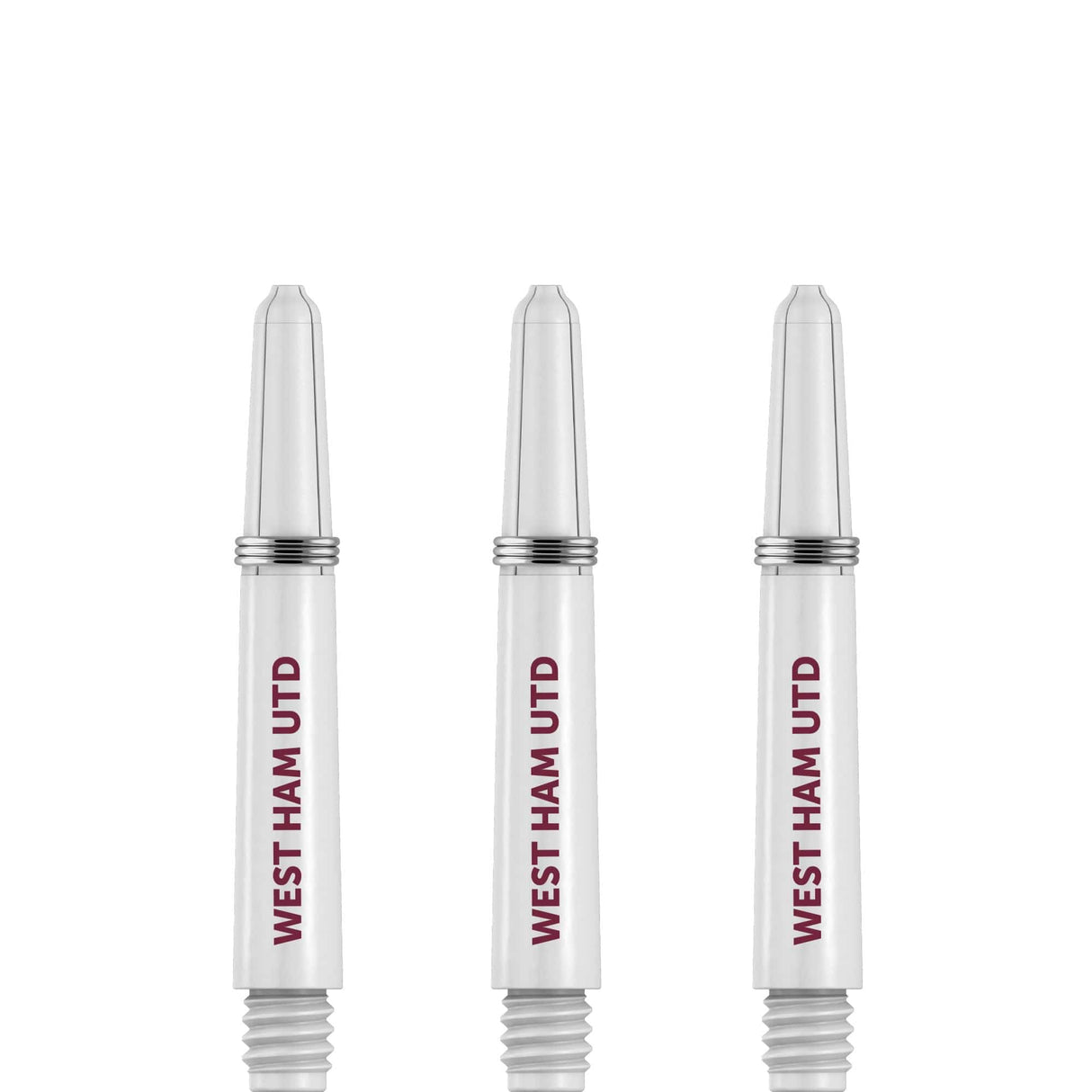 West Ham United FC - Official Licensed - Nylon Stems - Dart Shafts with Springs - White Short
