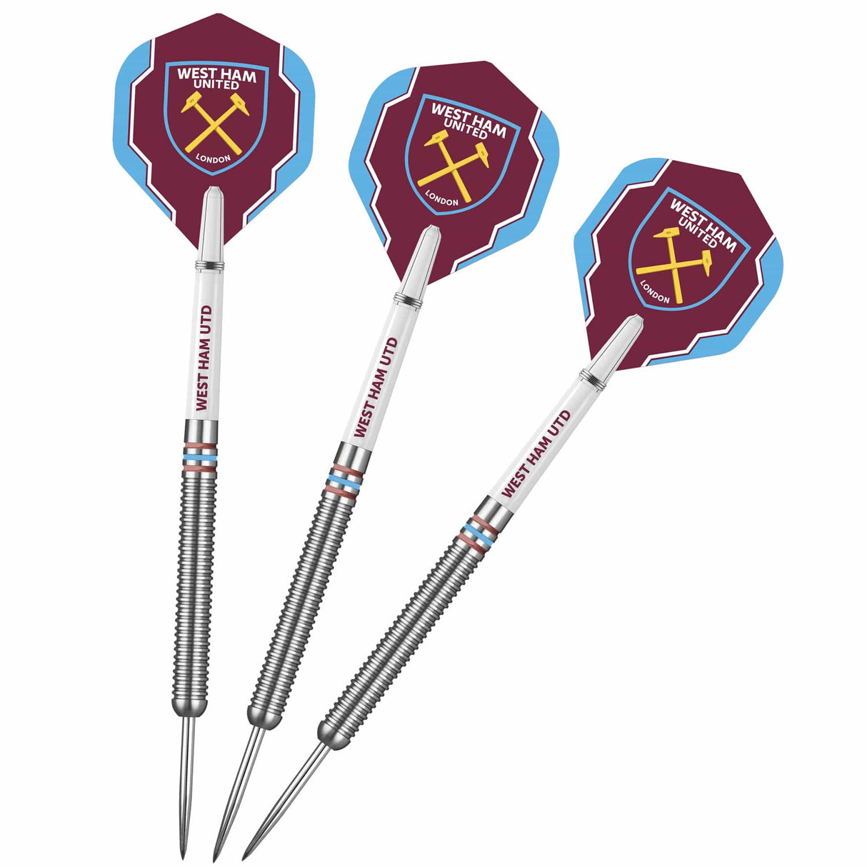 West Ham United FC - Official Licensed - Steel Tip Darts - Tungsten - 24g