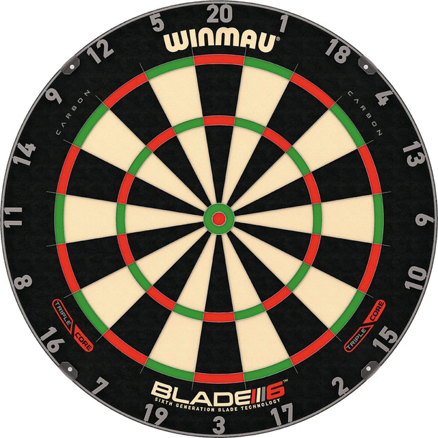 Winmau Blade 6 Dartboard - Professional - with Rota Lock System - Blade 6 Triple Core Carbon