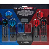 *Darts Corner - Thunder Series 3 - Steel Tip Brass - 4 Sets Darts - Blue & Red - 21g 22g 23g 24g 23g
