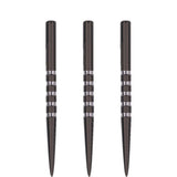 Unicorn Spare Dart Points - Steel Tip - 5 Ring Needle - Black - 38mm