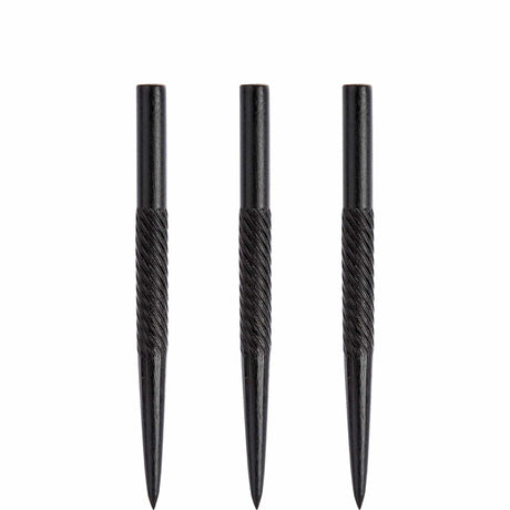 *Bulls Dart Spare Points - Swirl Grip Points - Black - Length 35mm