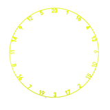 Precise 180 Number Ring - One-Piece - Colours Electric Yellow