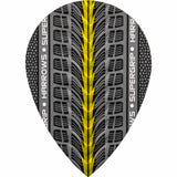 *Harrows Supergrip Dart Flights - 100 Micron - Pear - Gold