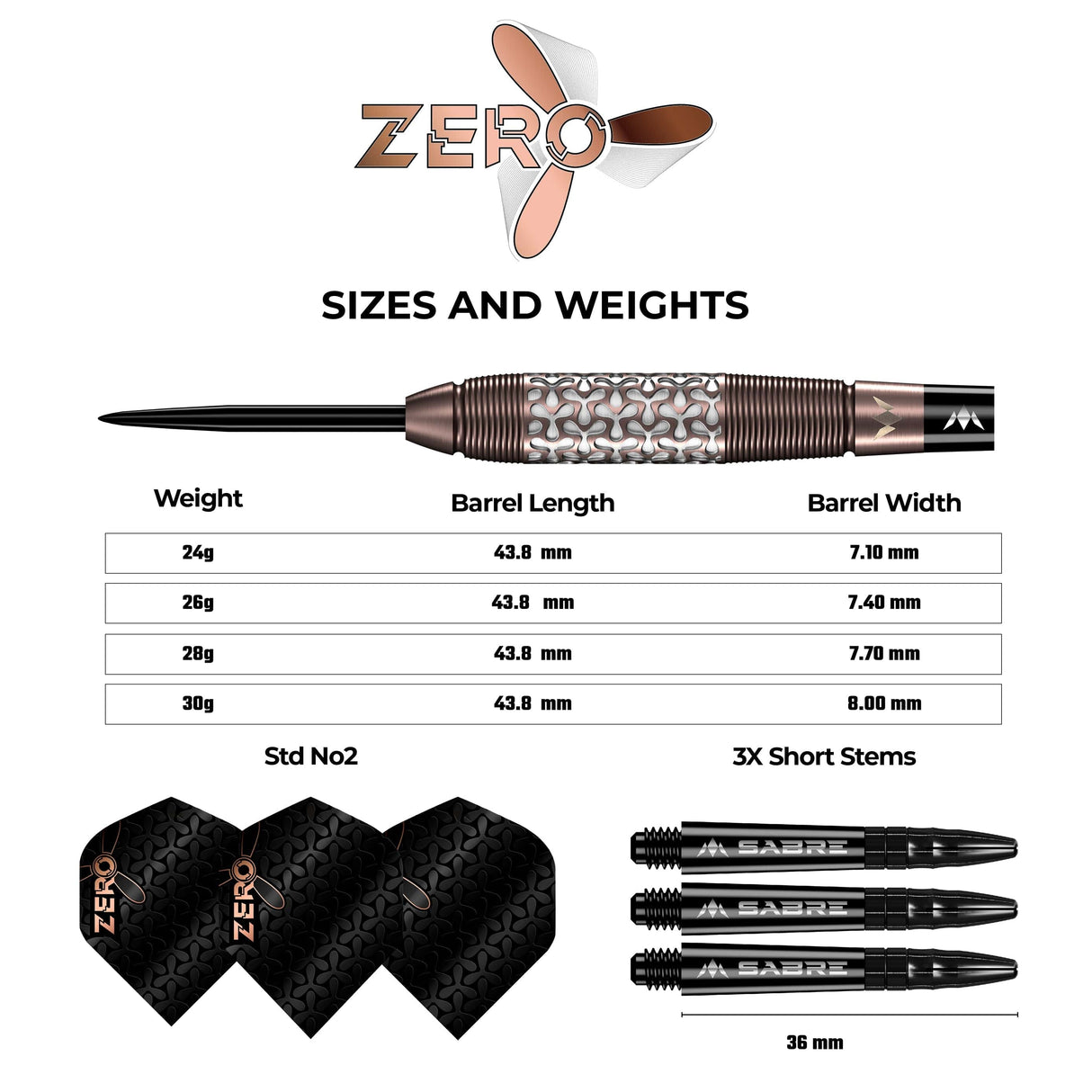 Mission Precision Darts - Steel Tip - 90% Tungsten - Black PVD